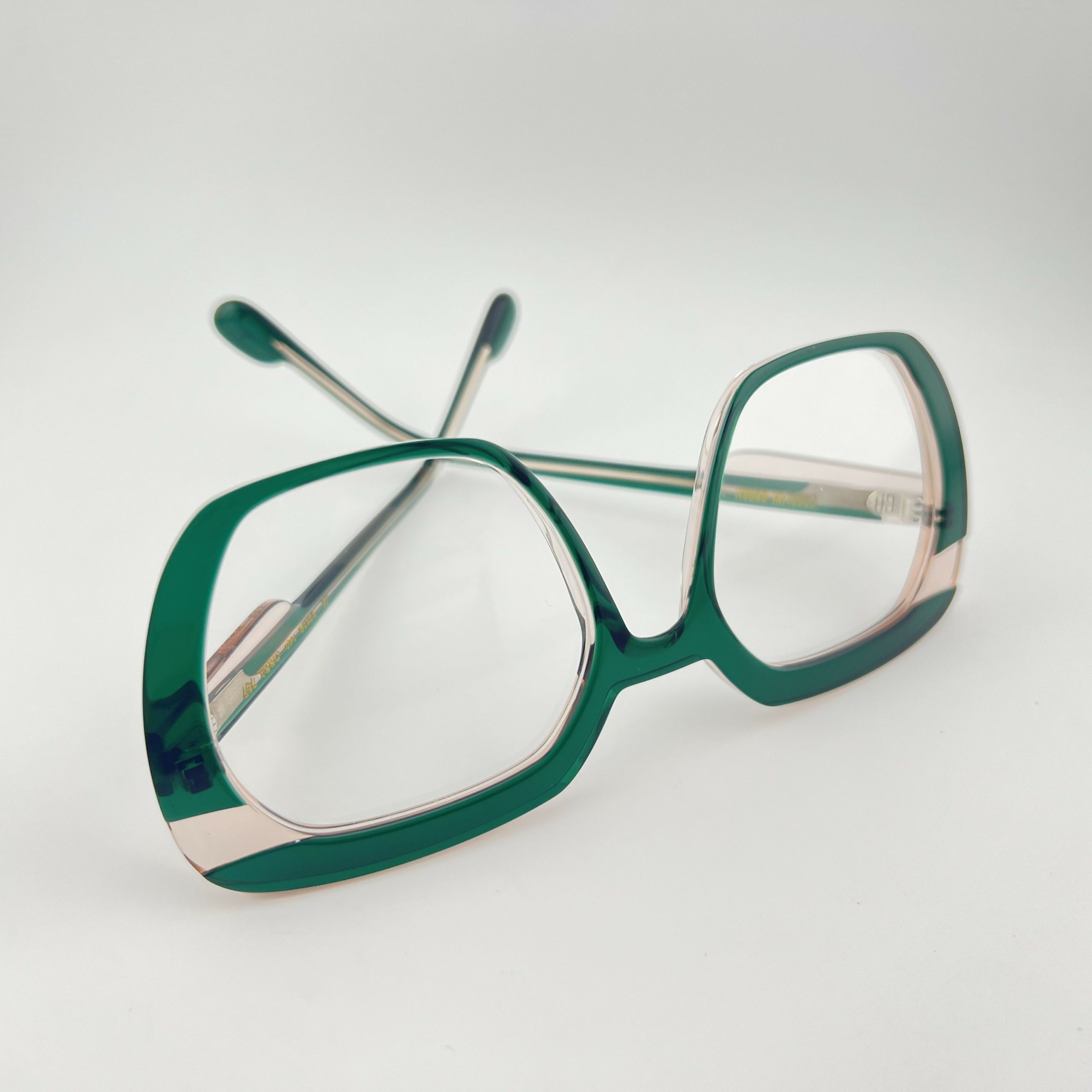 Lunettes De Vue Caroline Abram Modèle OREA Coloris Vert Pêche – Image 5