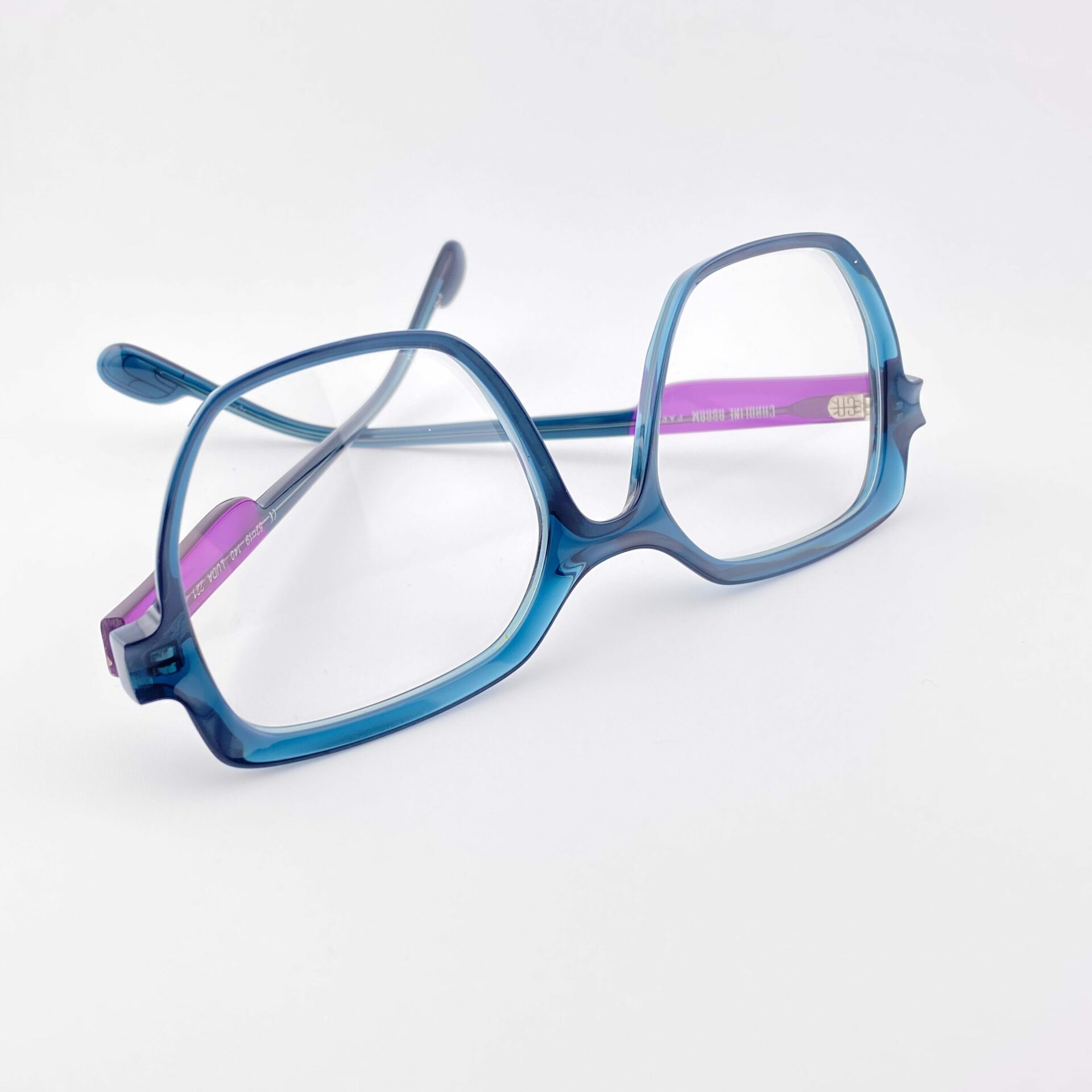 Lunettes de vue LUDA de la Marque Caroline Abram Coloris Bleu Violet – Image 5